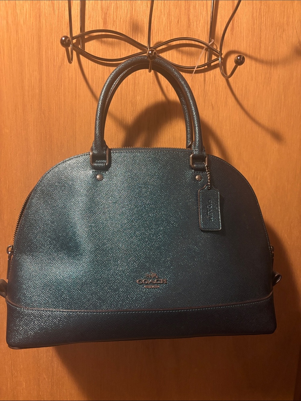 Coach Dark Teal Dome Satchel